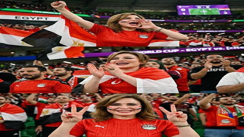 إلهام شاهين تدعم منتخب مصر قبل مباراته مع بلجيكا: ربنا يوفق الأبطال