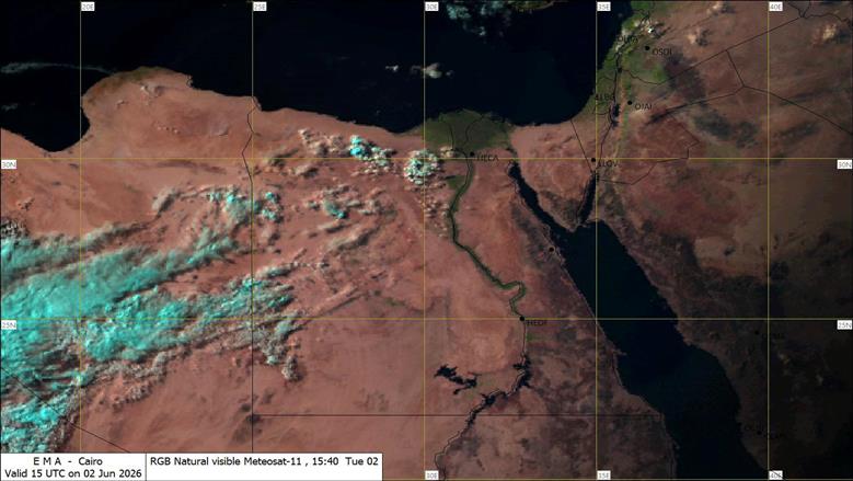 سقوط أمطار على مطروح