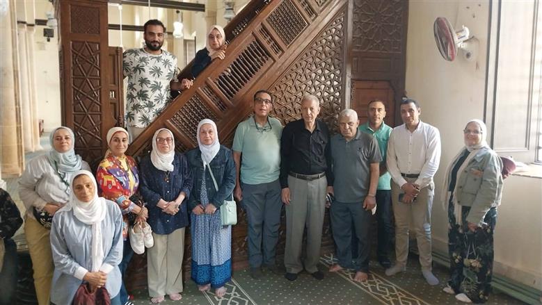 وفد سياحي يزور مسجد «أبو غنام» الأثري بمدينة بيلا في كفر الشيخ