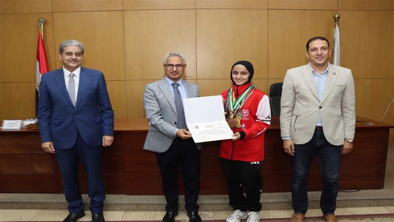 جانب من احتفالية تكريم للرياضيين 