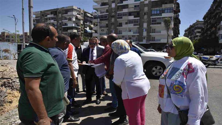 محافظه بورسعيد يتفقد امتداد طريق النادي المصري