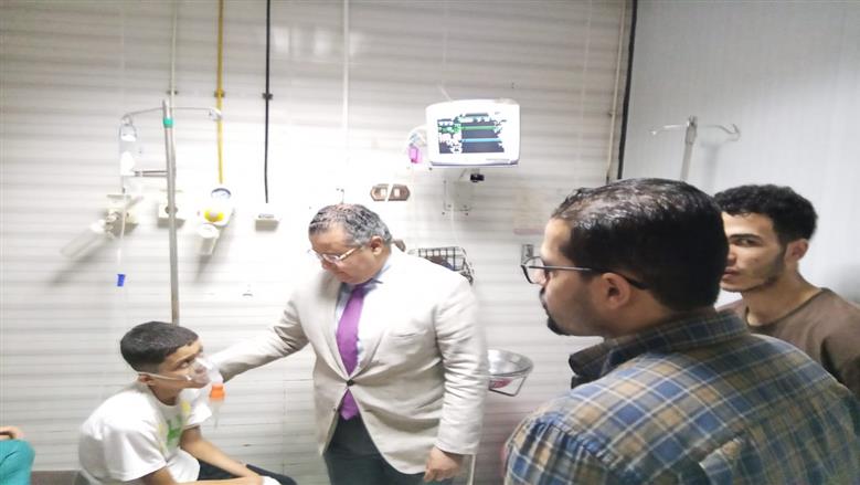 رئيس جامعة بنها يوجه برعاية عاجلة لمصابي تسرب غاز الكلور بوحدة مياه الرملة