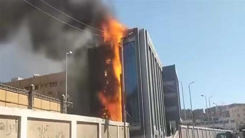 حريق جامعة أسوان