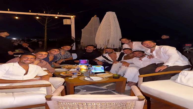 أبرز مشاهد حفل عقد قران مصطفى شوبير.. محمد صلاح يرقص على أغنية «يا مصر بتعمليها إزاي»
