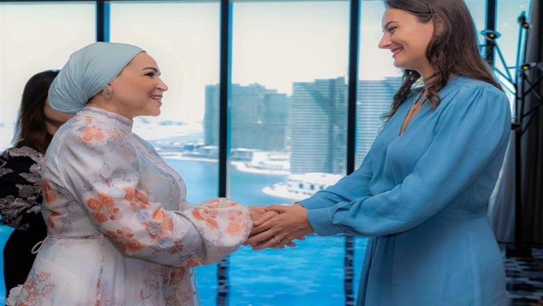 السيدة انتصار السيسي: سعدت بلقاء السيدة الأولى لجمهورية الجبل الأسود بالعلمين