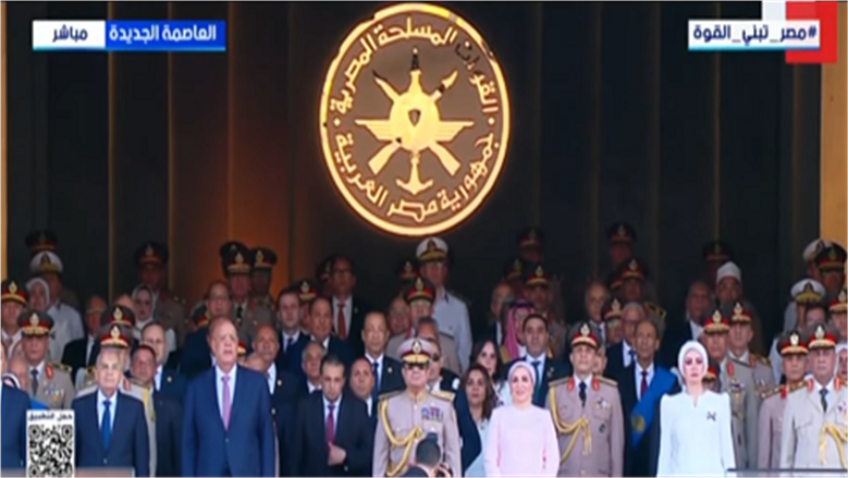الرئيس السيسي يشهد عزف السلام الجمهوري لدى وصوله افتتاح مقر القيادة الاستراتيجية بالعاصمة الجديدة