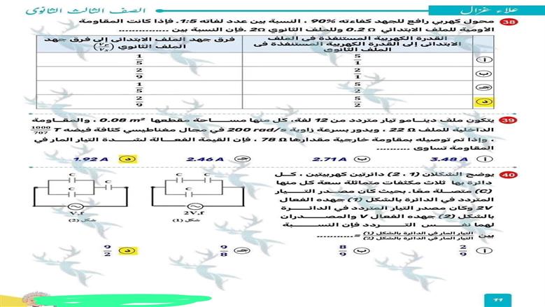 امتحان مادة الفيزياء 2026