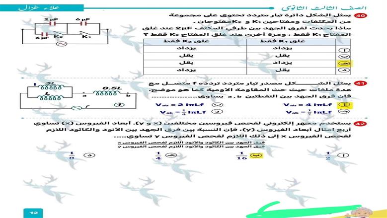 امتحان مادة الفيزياء 2026