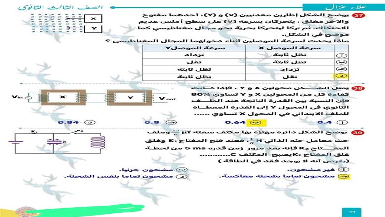 امتحان مادة الفيزياء 2026