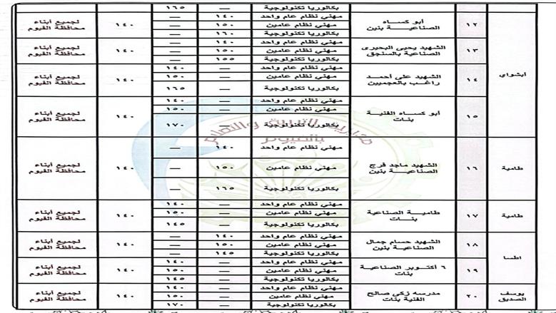تنسيق الدبلومات الفنية الصناعية 2026 محافظة الفيوم