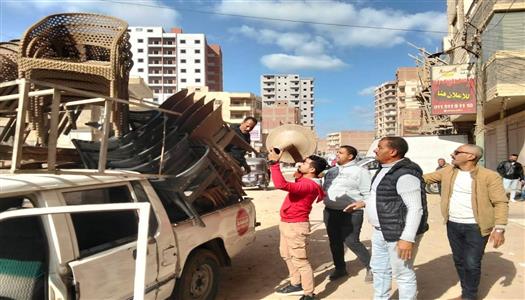 حملة مكبرة لإزالة الإشغالات في شوارع سمالوط بالمنيا - الوطن