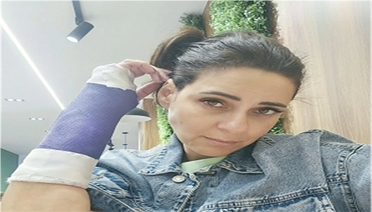نورهان تكشف تعرضها لحادث وتظهر بالجبس