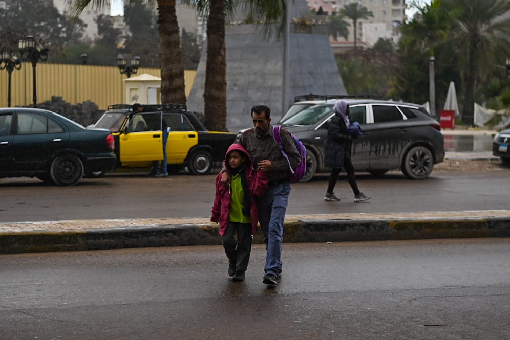 امطار خفيفة على الاسكندرية