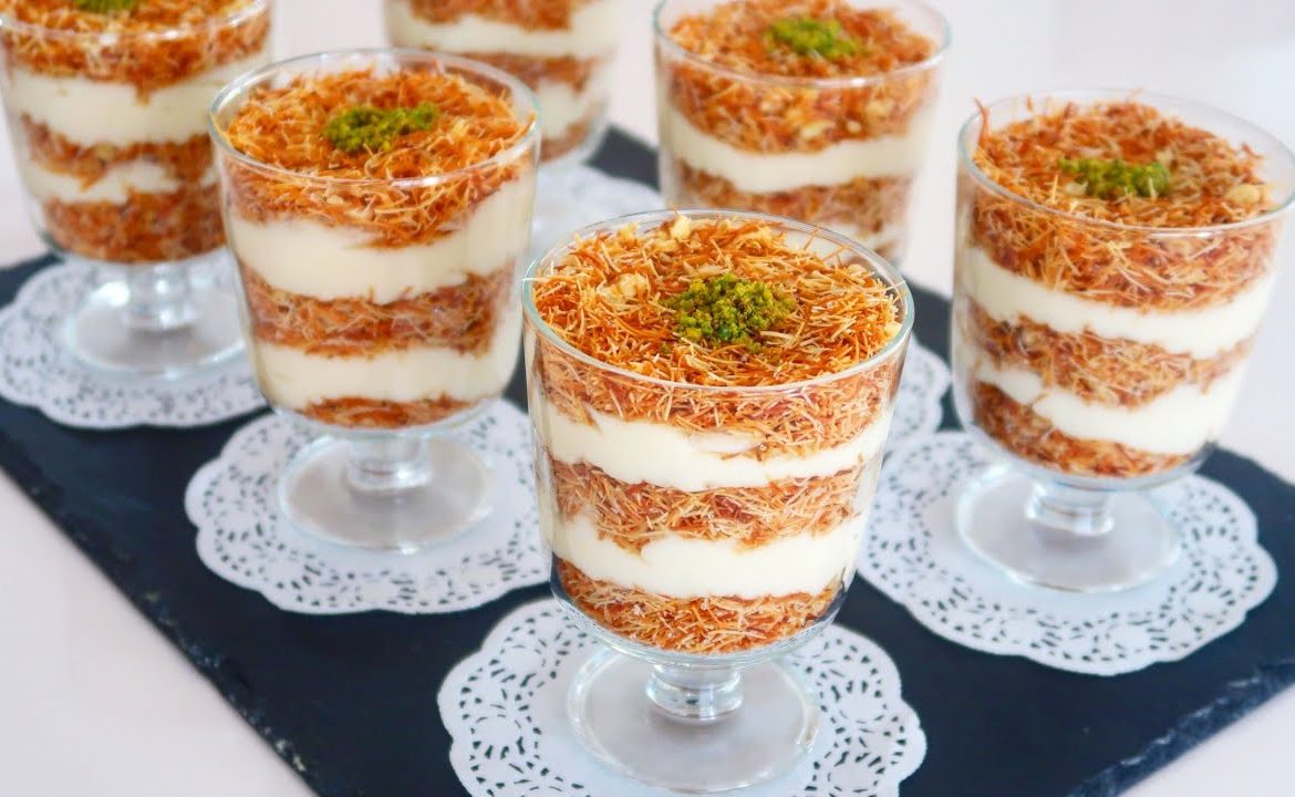 الكنافة بالمهلبية بالمانجو