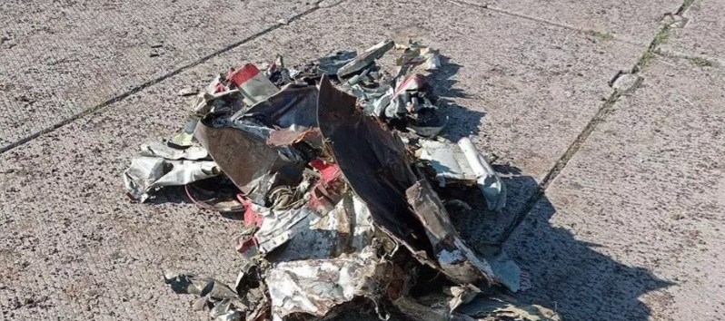 حطام طائرة بدون طيار