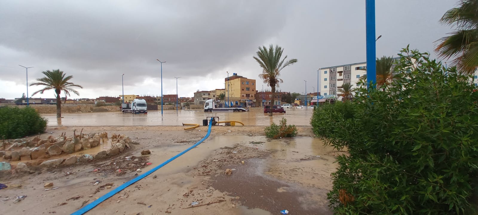 تدخل عاجل من محافظة مطروح لمنع وصول السيول