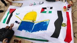 أطفال مكتبة مصر الجديدة يبعثون برسالة تضامن مع الفلسطينيين