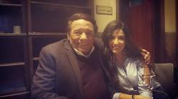 مي عمر تنشر صورتها مع "الزعيم" من كواليس "عفاريت عدلي علام"