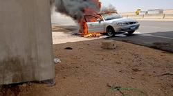 اشتعال النيران في سيارة بطريق السويس بسبب ارتفاع درجات الحرارة