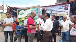 بالصور| تنظيم قافلة غذائية بأسعار مخفضة بـ"أم سن" في كفر الشيخ