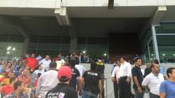 اشتباكات بين جماهير الأهلي والفيصلي في المقصورة