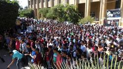 طلاب جامعة الإسكندرية يؤدون صلاة الغائب على روح مهند إيهاب
