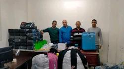 جمارك سفاجا تضبط 5 محاولات لتهريب أسلحة بيضاء وهواتف ومستحضرات تجميل