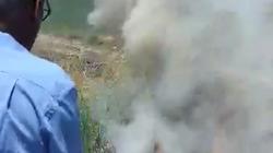 قائد قطار ومساعده يخمدان حريقاً على جانب الخط الحديدي بقنا