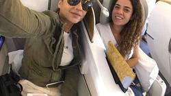 نيللي كريم تغادر مطار القاهرة الدولي إلى بيروت