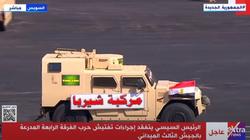عرض قدرات المركبة شيربا باصطفاف الفرقة الرابعة المدرعة.. «حاربت الإرهاب في سيناء»