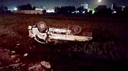 مصرع شخص وإصابة نجليه في انقلاب سيارة ملاكي واشتعالها بصحراوي سوهاج