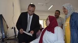 رئيس جامعة السويس يتفقد معامل تسجيل التنسيق لطلاب المرحلة الأولى