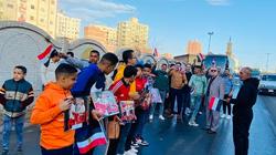 أهالي قرية «الدبابة» يستقبلونه بممر شرفي.. بطل العالم في القوة البدنية