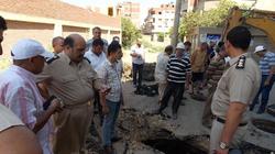 إخلاء مدرسة عقب هبوط أرضي بفنائها بكفر دنشواي