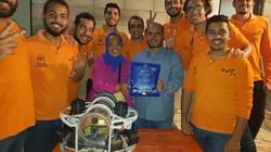 "هندسة حلوان" تفوز بجائزة Best Team Spirit للروبوتات