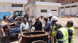 رئيس مياه أسيوط يتفقد أعمال الإحلال والتجديد بمحطة صرف الوليدي