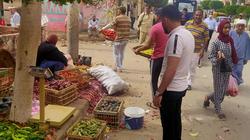 فض الأسواق العشوائية ومنع تجمعات المواطنين بالتل الكبير