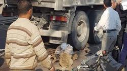 مصرع أمين شرطة وغفير دهستهما "تريلا" على طريق ميت غمر في الدقهلية