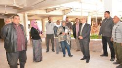 رئيس جامعة أسيوط يتابع أعمال تطوير صالات الامتحانات