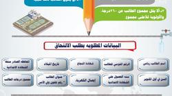 البيانات المطلوبة للالتحاق بمدارس الثانوية الفنية لمياه الشرب