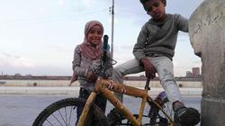بالدراجة.. سيف وملك يلهوان على كوبري القناطر ويساعدان عمهما في البيع