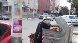 أم وأبناؤها يبحثون عن الطعام في صندوق القمامة بتركيا