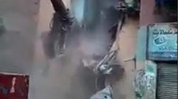 إزالة منزل من 3 طوابق في شبرا الخيمة قبل انهياره