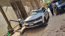 انقطاع الكهرباء بسبب سقوط ونش بناء من الطابق الـ14 في المحلة