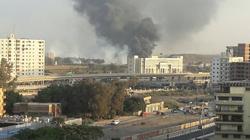 حريق هائل بجوار نادي ذوي الاحتياجات الخاصة في طور سيناء