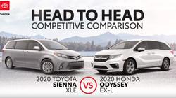 بالفيديو.. تويوتا تقارن بين "sienna xle" و"honda odyssey ex-l"