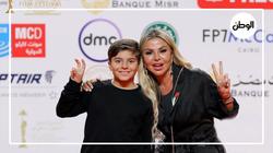 نسخة منها.. أول ظهور لنجل رزان مغربي في مهرجان القاهرة السينمائي
