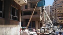 فصل كابلات عامود إنارة بسبب تصادم سيارة نقل بالإسكندرية دون إصابات