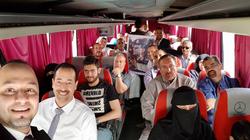 بالصور| أتوبيسات الجالية المصرية بالسعودية تتوجه إلى اللجان الانتخابية