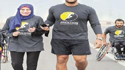 5 من متحدى الإعاقة يشاركون بماراثون جرى من القاهرة لـ«السخنة»